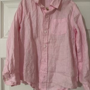 Janie & Jack Linen Roll-Cuff Shirt